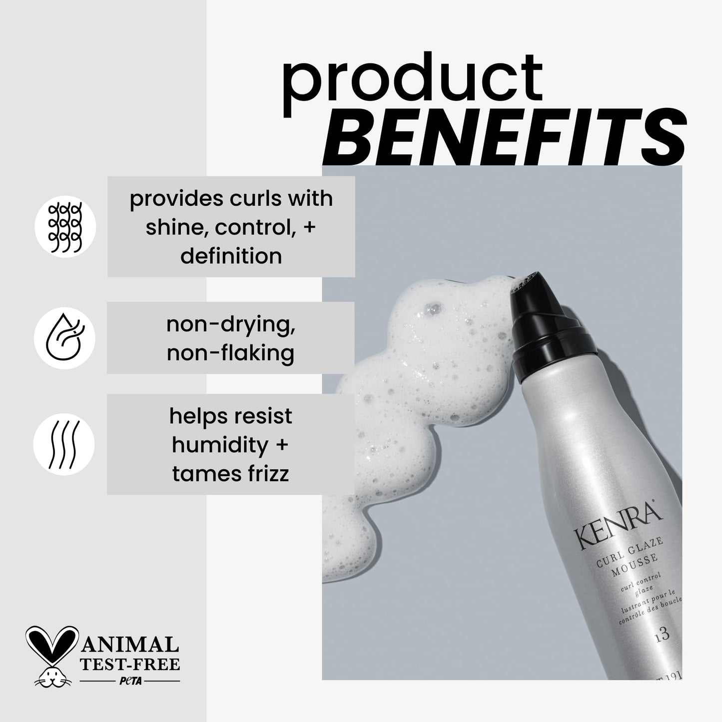 Kenra Professional Curl Glaze Mousse 13 | Curl Control Glaze | Provides Frizz Control & Humidity Resistance | All Hair Types