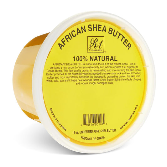 RA Cosmetics 100% Pure Golden African Shea Butter - Unrefined, Raw, Head-to-Toe Moisturizer for Skin & Hair, 16oz, Sourced Ghana