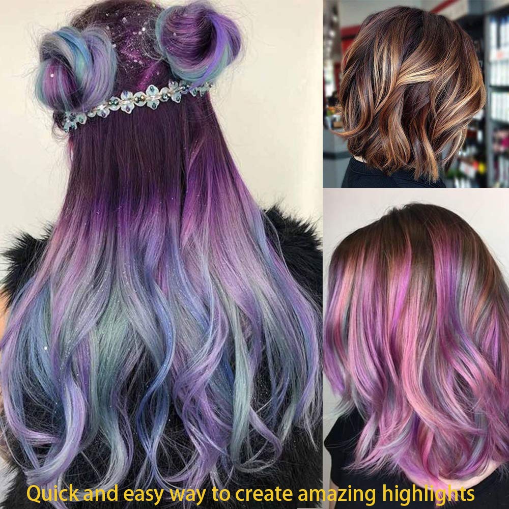 Silicone Highlight Cap Set 2PCS – Reusable Hair Highlighting Caps with Hooks, Professional Salon Hair Coloring & Dyeing Tools for Women & Men