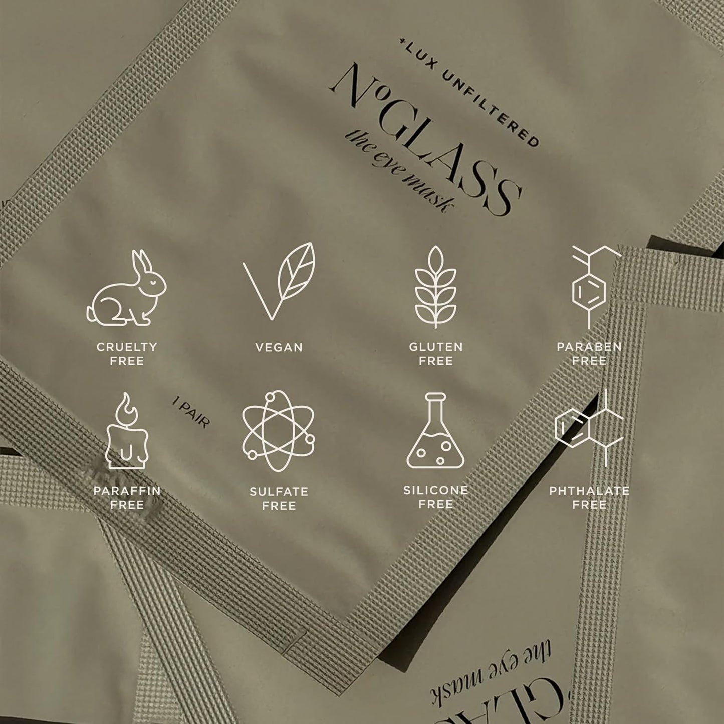 Lux Unfiltered Cooling Under Eye Patches, Caffeine Infused Korean Mask, Reduces Puffiness, Brightens & Hydrates, 10 Count, Vegan