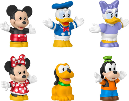 Fisher-Price Little People Toddler Toy Disney Mickey Mouse & Friends 6-Piece Figure Set for Preschool Pretend Play Kids Ages 18+ Months
