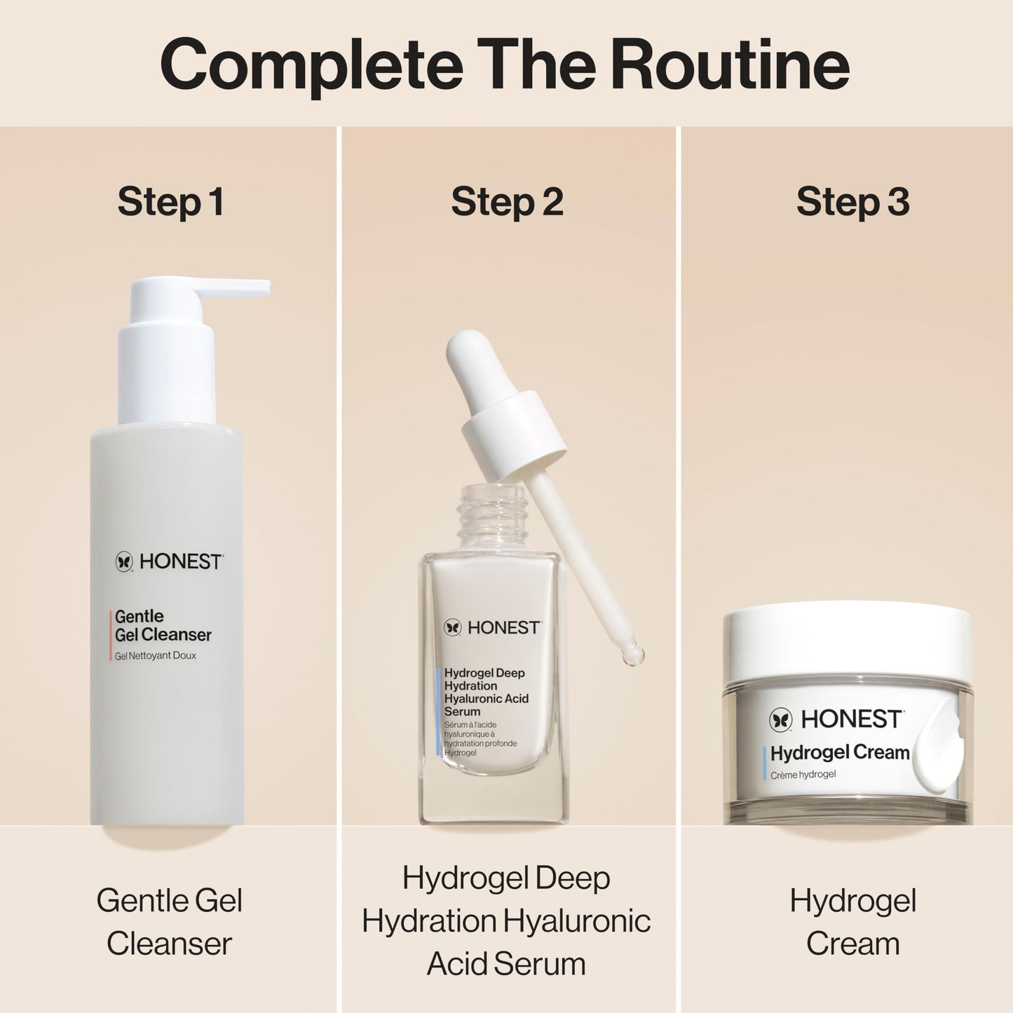 Honest Beauty Hydrogel Cream with Hyaluronic Acid - Lightweight, Hydrating Water Cream for Sensitive Skin, Fragrance-Free, Vegan, 1.7 fl oz