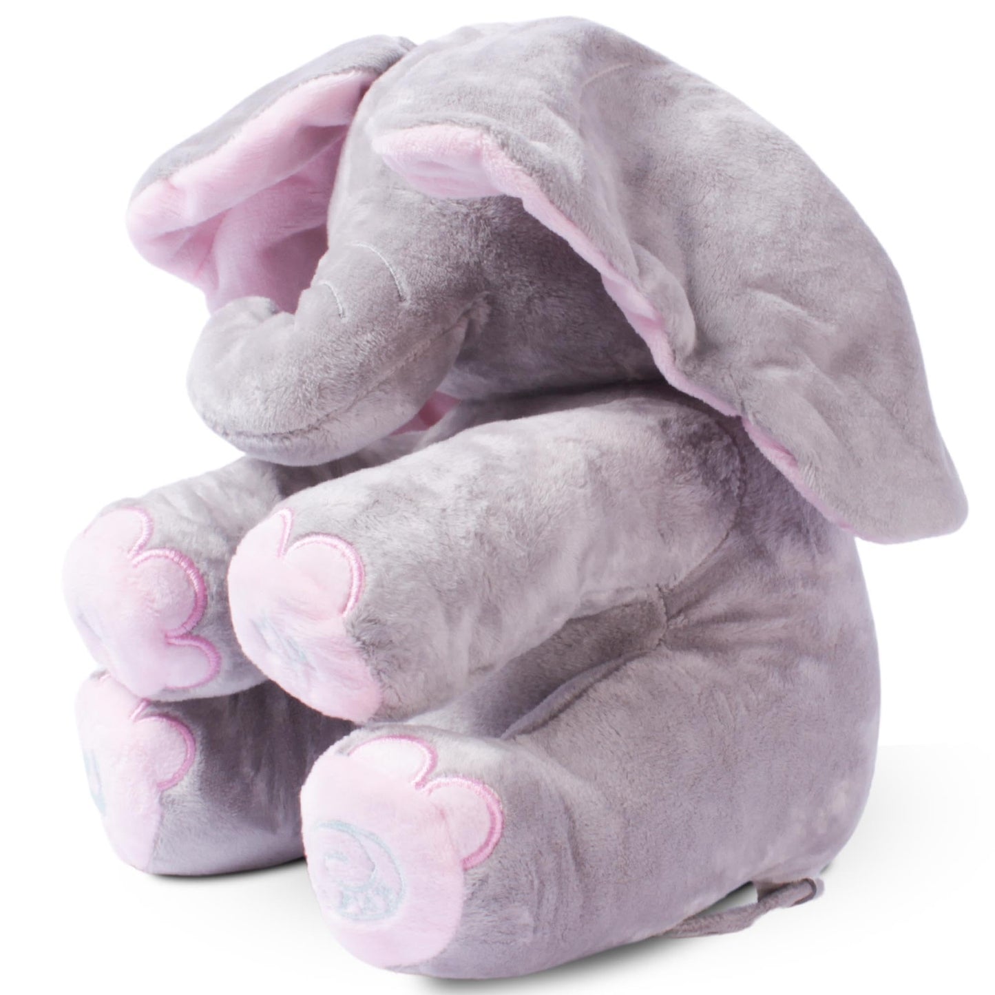 Dimple Kaia Peek A Boo Elephant Toy – Interactive Singing Plush with Flappy Ears, Musical Stuffed Animal for Babies & Toddlers