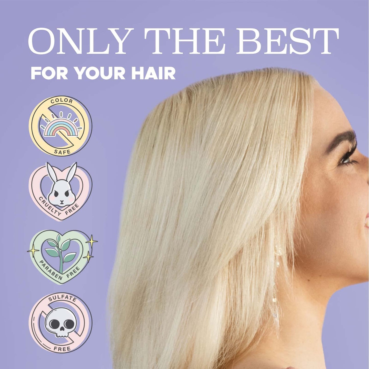 Luseta Purple Hair Mask 16.9 Oz | Deep Conditioner for Blonde & Gray Hair | Neutralizes Yellow & Brassy Tones | Sulfate & Paraben Free