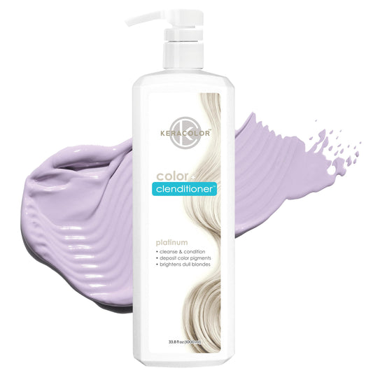 Keracolor Clenditioner PLATIUM Hair Dye - Semi Permanent Hair Color Depositing Conditioner, Cruelty-free, 33.8 Fl. Oz.