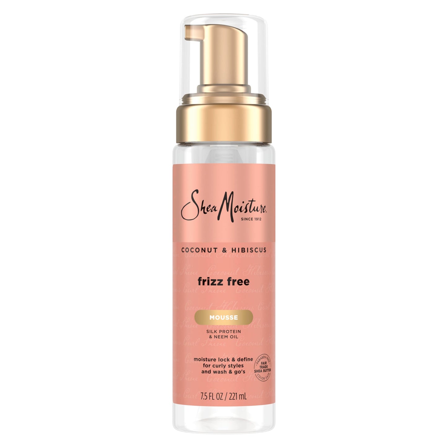 Shea Moisture Curl Mousse Coconut and Hibiscus for Frizz Control Styling Mousse with Shea Butter 7.5 oz
