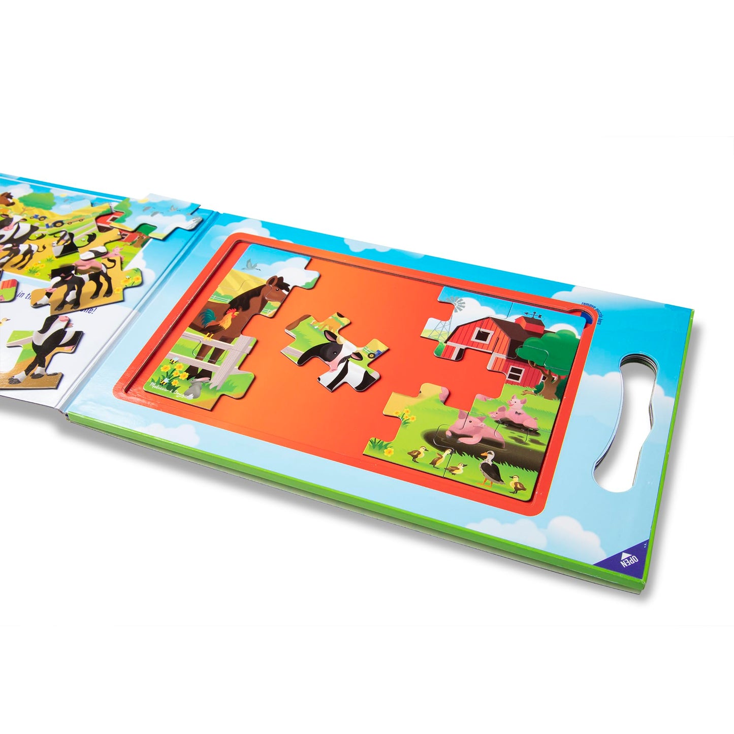 Melissa & Doug Take-Along Magnetic Jigsaw Puzzle Set – On the Farm, 2 x 15 Pieces, Travel Activity Toy for Kids Ages 3+, FSC Certified