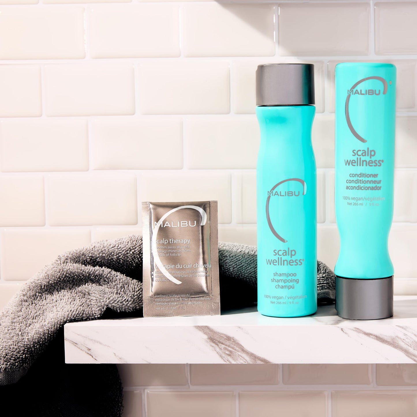 Malibu C Scalp Therapy Wellness Remedy Packet – Soothes & Moisturizes Dry Scalp, Restores Balance & Manageability with Vitamin C & Zinc Gluconate