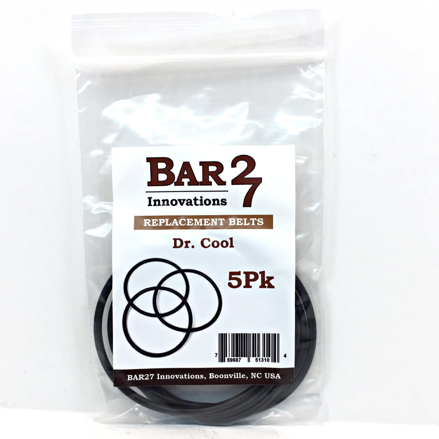 Bar27 Brand 5 Pack Dr Cool Hobby & Pro Rock Tumbler Belts Compatible with National Geographic, Dan & Darci