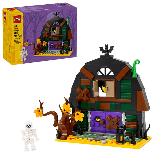 LEGO Halloween Barn 40721 Building Set with Skeleton Minifigure – Pretend Play & Room Decor for Kids 9+, Halloween Gift Idea