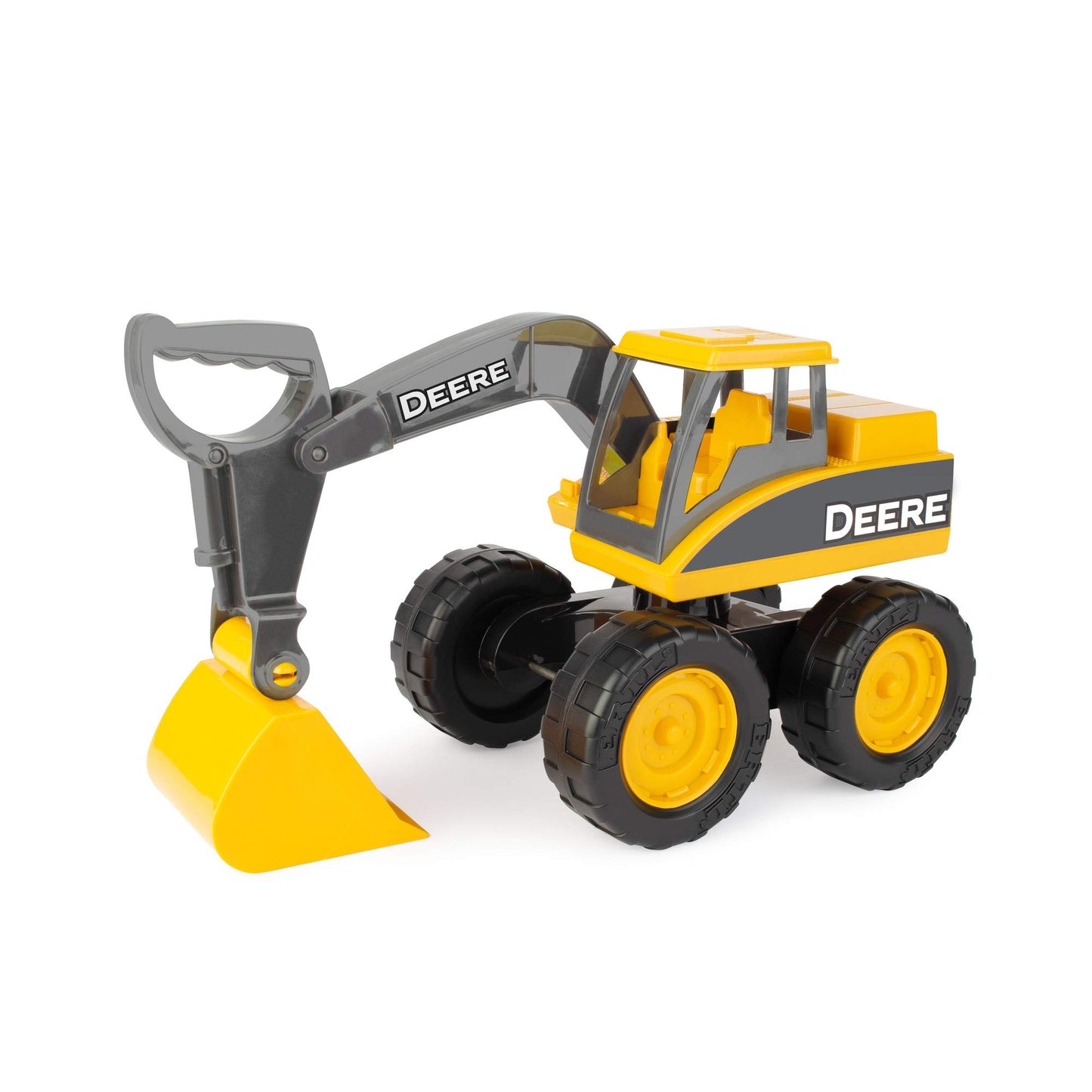 TOMY John Deere Sandbox Big Scoop Excavator Toy, 15" Construction Vehicle with Tilting Dump Bed, Toddler Sandbox Toy, Frustration-Free Packaging