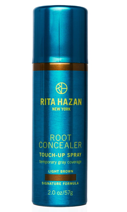 Rita Hazan Root Concealer Touch Up Spray Light Brown | Instant Gray Root Cover Up | Quick-Dry, Water-Resistant Temporary Hair Color, 2 oz