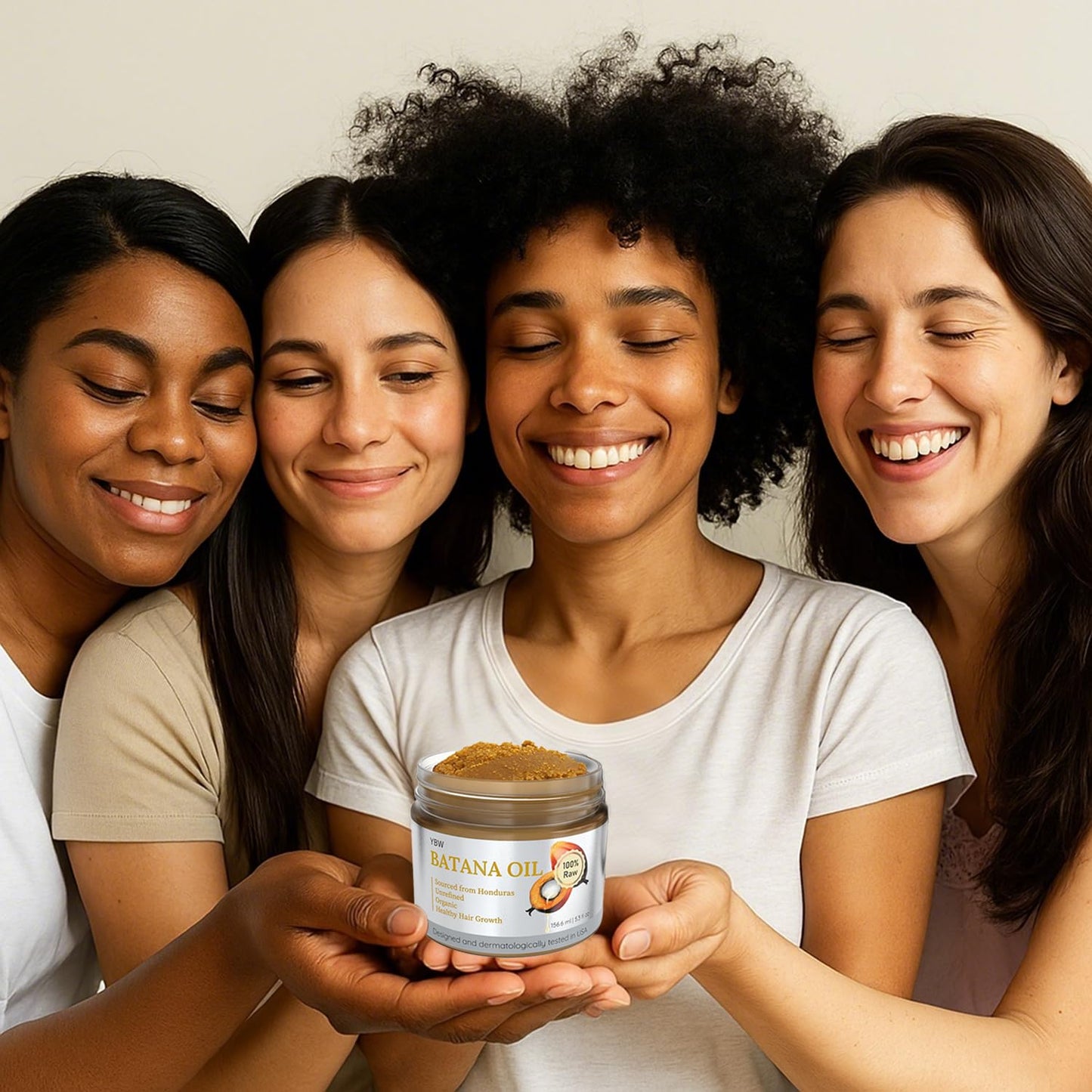 YBW 100% Pure Batana Oil from Honduras – Dr. Sebi Inspired Organic Hair Growth Oil & Paste – Strengthens, Thickens & Prevents Hair Loss for Men & Women