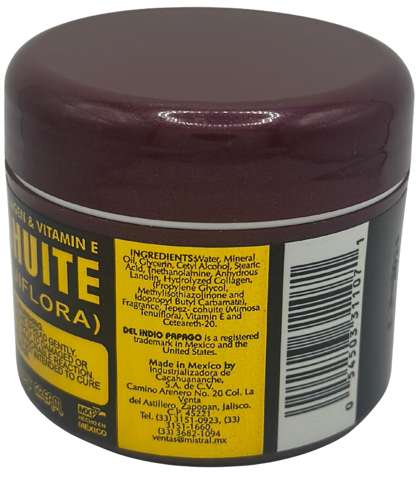 DEL INDIO PAPAGO Night Skin Cream with Tepezcohuite 60g / 2.Fl Oz