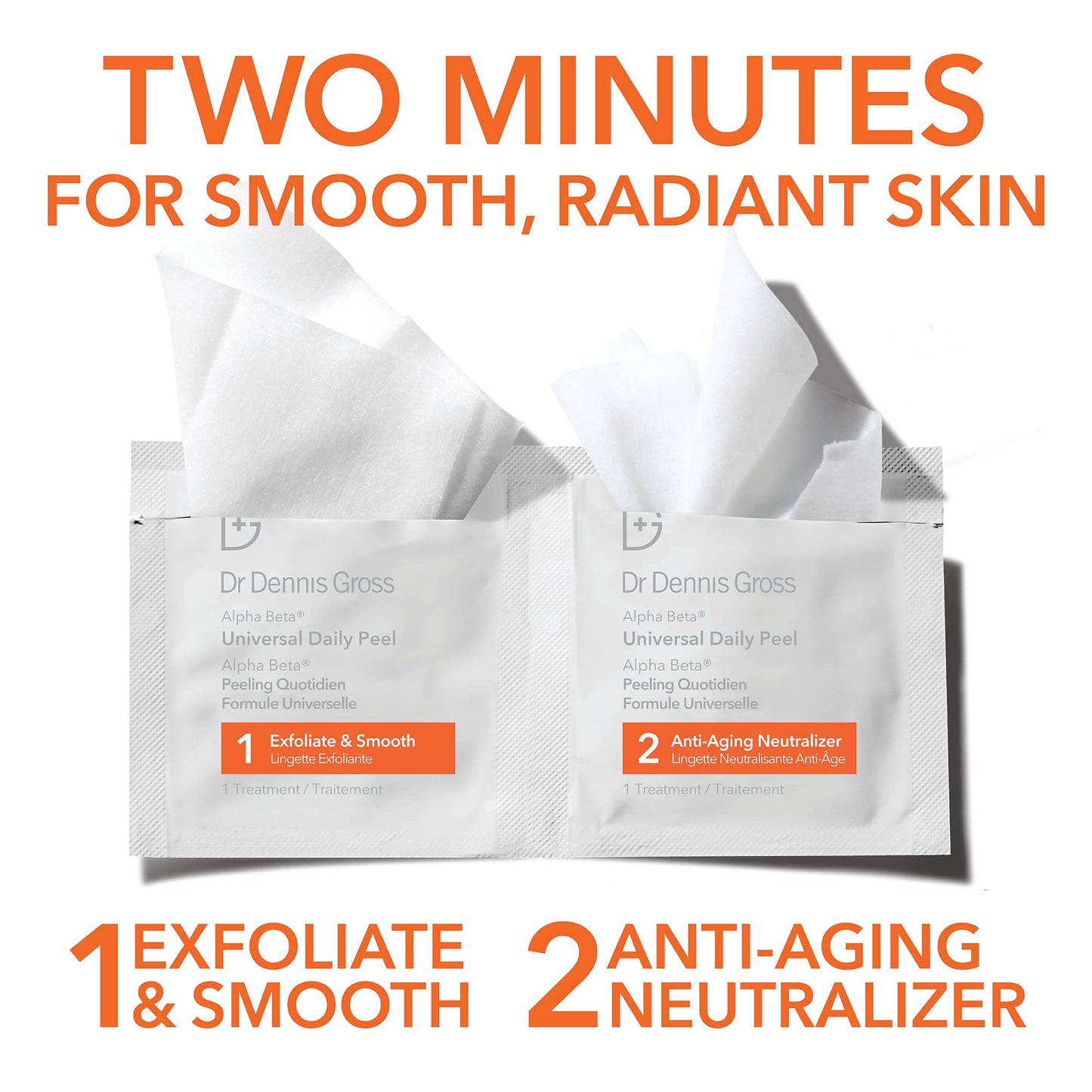 Dr. Dennis Gross Alpha Beta Universal Daily Peel: for Uneven Tone or Texture and Fine Lines or Enlarged Pores, (5 Treatments)