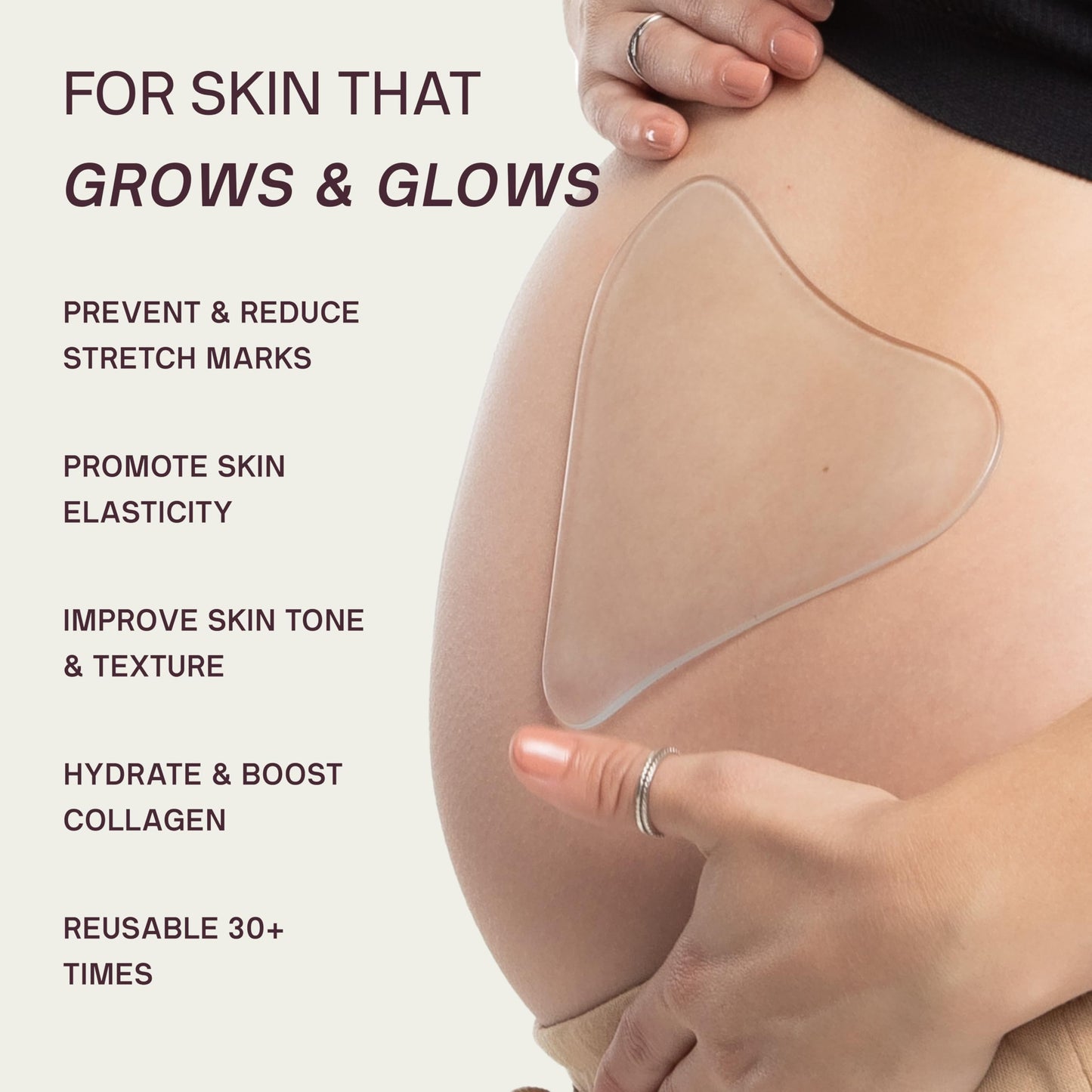 Dermaclara Large Body Patch – Silicone Stretch Mark & Scar Sheet for Pregnancy, C-Section, Belly & Body – Reusable Up to 30 Uses, 1 Patch