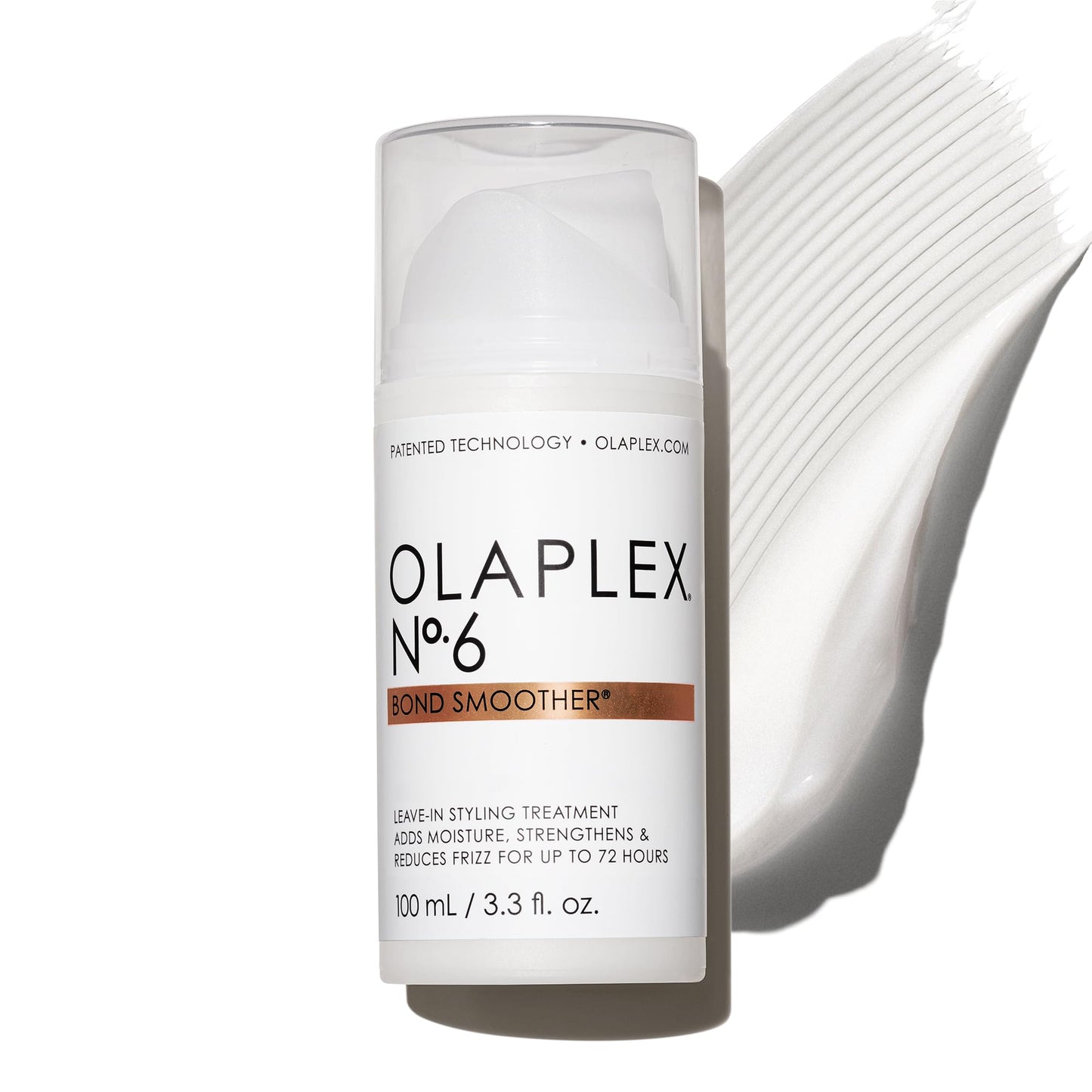 Olaplex No. 6 Bond Smoother Leave-In Hair Cream | Strengthens, Smooths & Conditions | Frizz Control Up to 72H | All Hair Types, 3.3 fl oz
