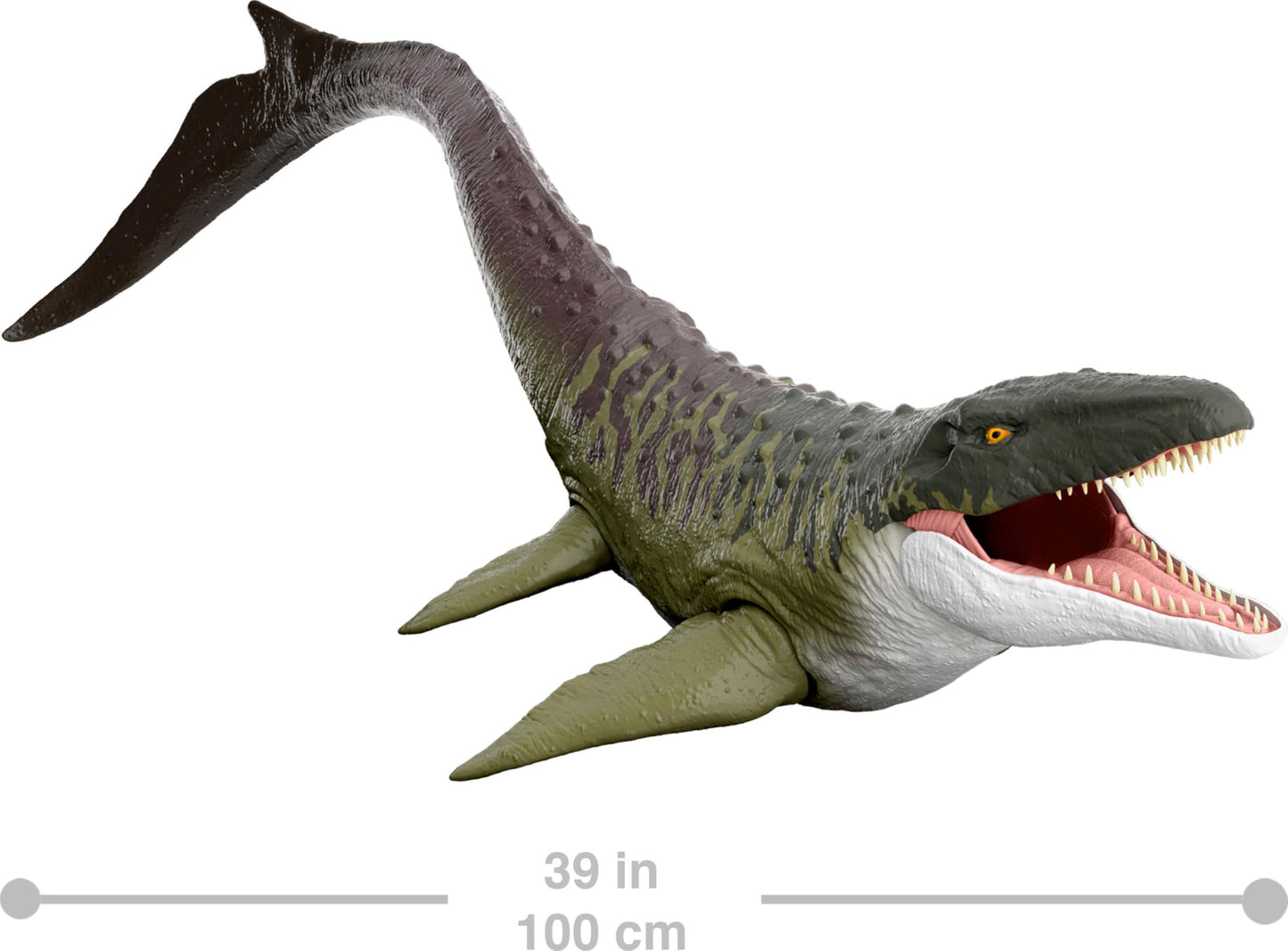 Mattel Jurassic World Rebirth Super Colossal Mosasaurus Action Figure, Dinosaur Toy with 2 Attack Actions, Movie-Accurate & Posable