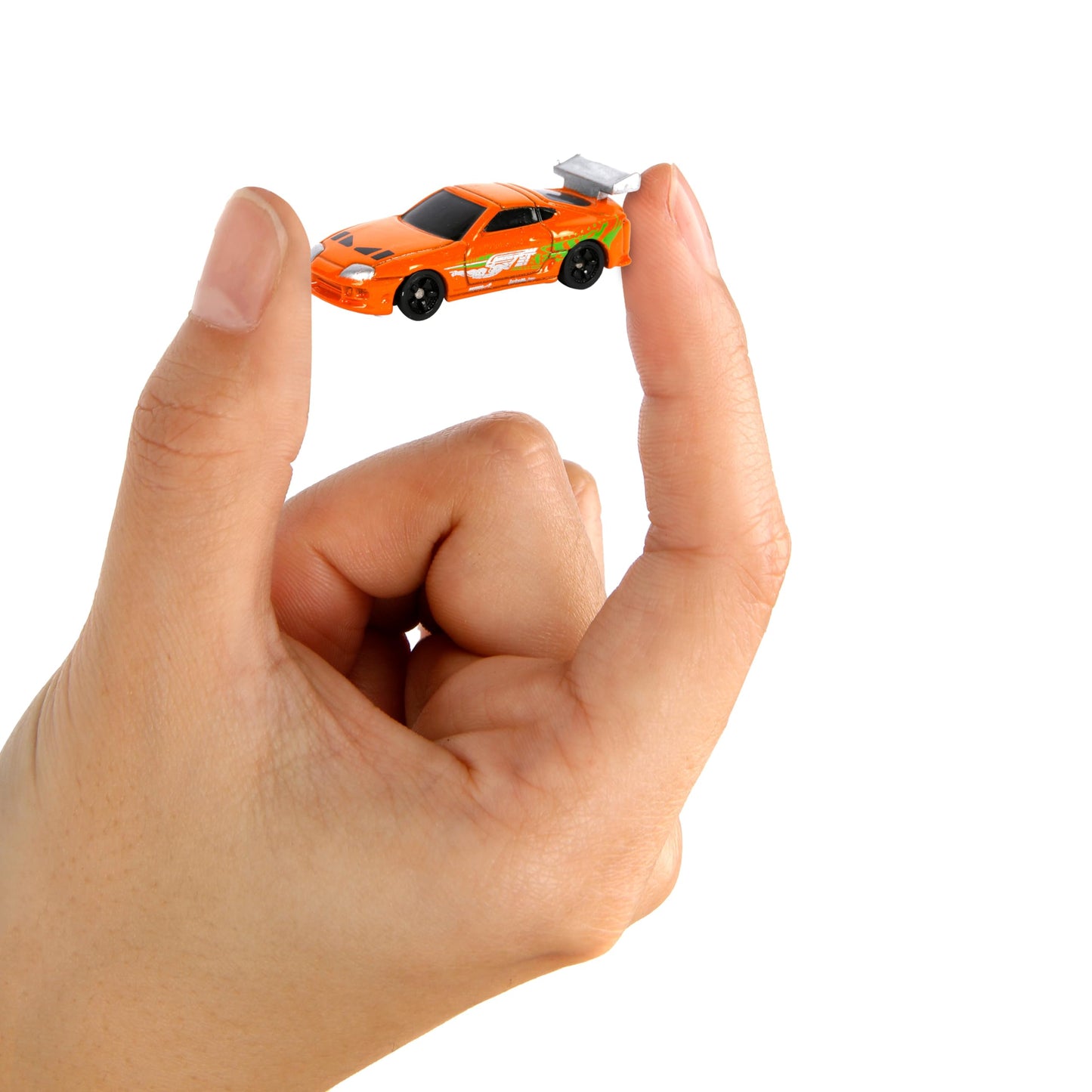 Fast & Furious Final Race Train Nano Scene & 2 1.65" Die-Cast Cars, Toys for Kids and Adults