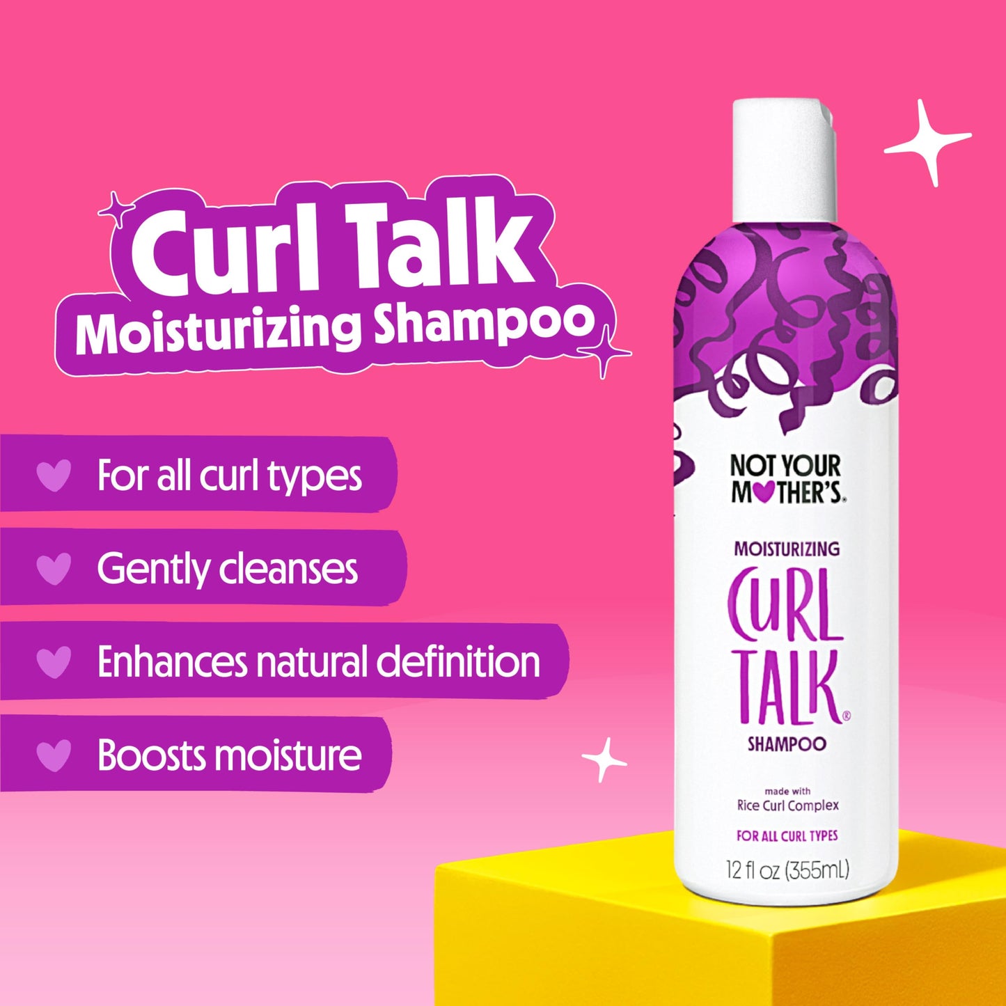 Not Your Mother's Curl Talk Shampoo & Conditioner Set – 12 fl oz Each – Hydrating Duo for All Curl Types, Cleanses, Moisturizes & Fights Frizz