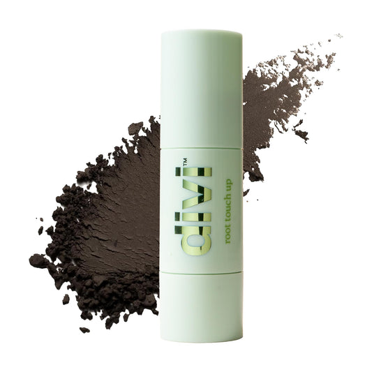 Divi Root Touch Up Powder for Gray Hair Coverage, Dark Brown