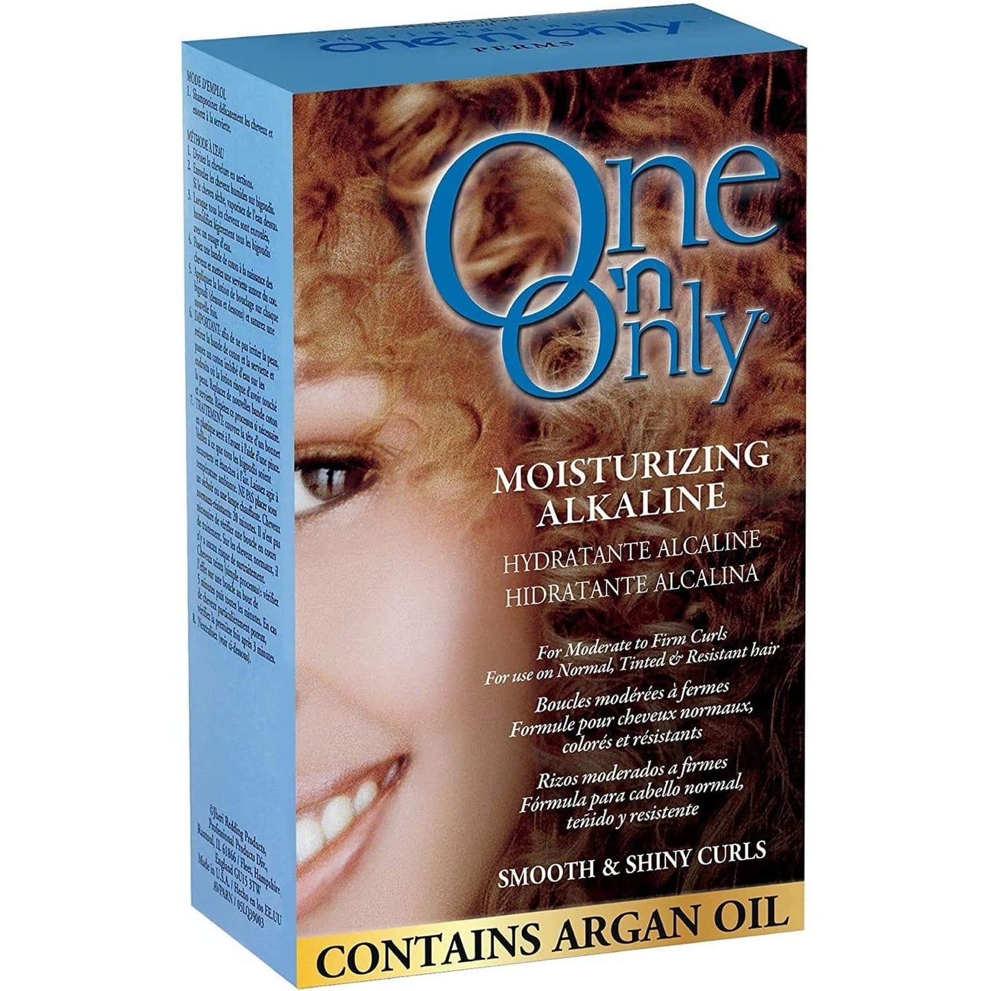 One 'n Only Moisturizing Alkaline Perm with Argan Oil | Moderate to Firm True-to-Rod Curls | Fresh Scent, Shiny & Manageable Hair