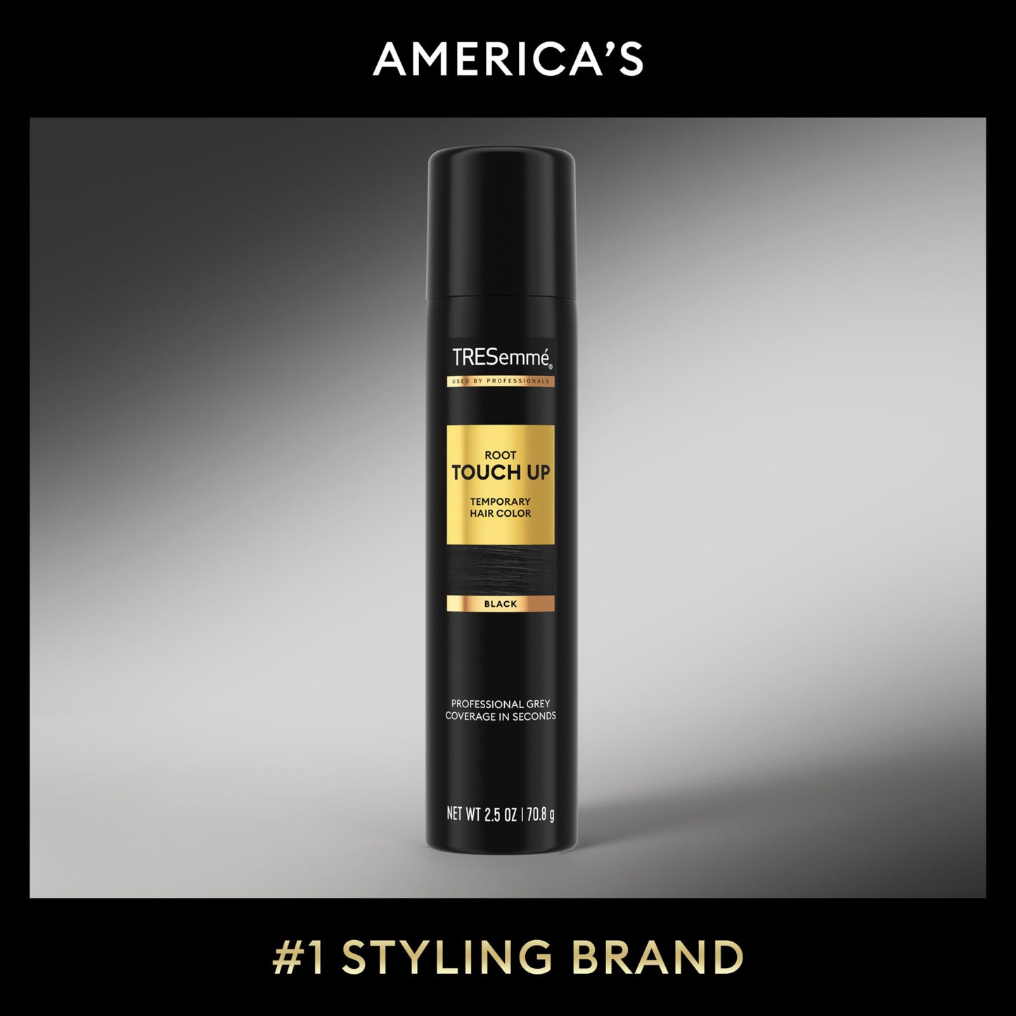 TRESemmé Root Touch-Up Temporary Black Hair Hair Color Touch-Up Spray, Ammonia-free, Peroxide-free Root Cover-Up Spray 2.5 oz