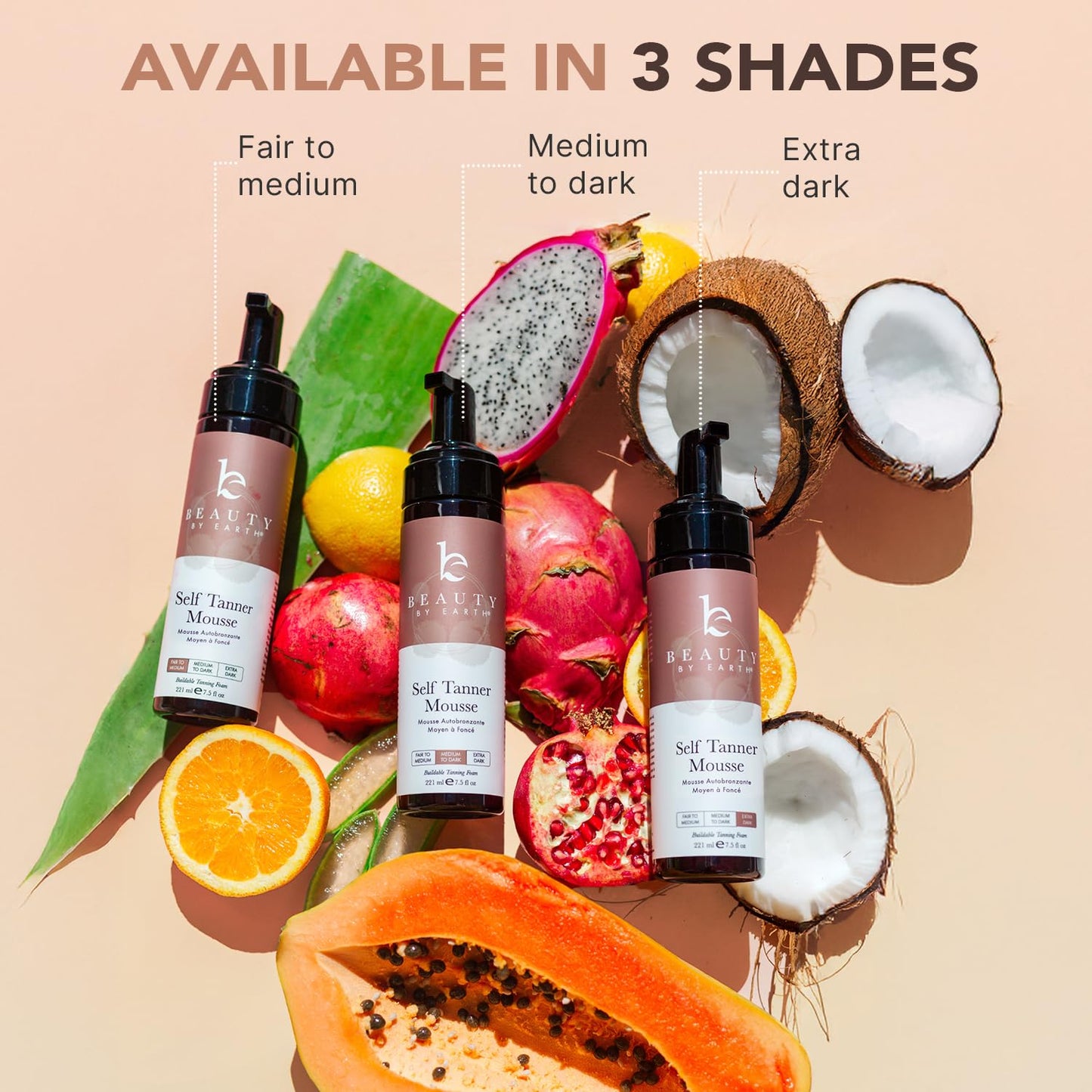 Self Tanner Mousse for Dark Tan – Natural & Organic Sunless Tanning Foam, Clear, Non-Toxic, Streak-Free, USA Made for a Deep, Natural Glow