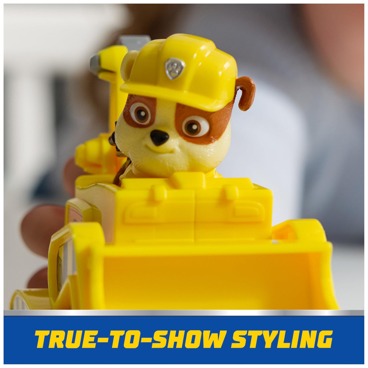 PAW Patrol, Rubble’s Bulldozer Toy Truck with Collectible Action Figure, Sustainably Minded Kids Toys for Boys & Girls Ages 3 and Up