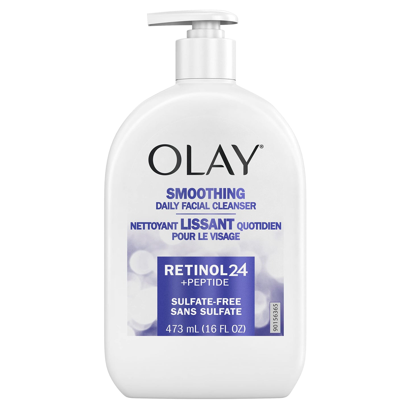 Olay Daily Face Wash with Retinol, Peptides & Glycerin – Hydrating, Smoothing Cleanser, Sulfate & Paraben-Free, 16 oz
