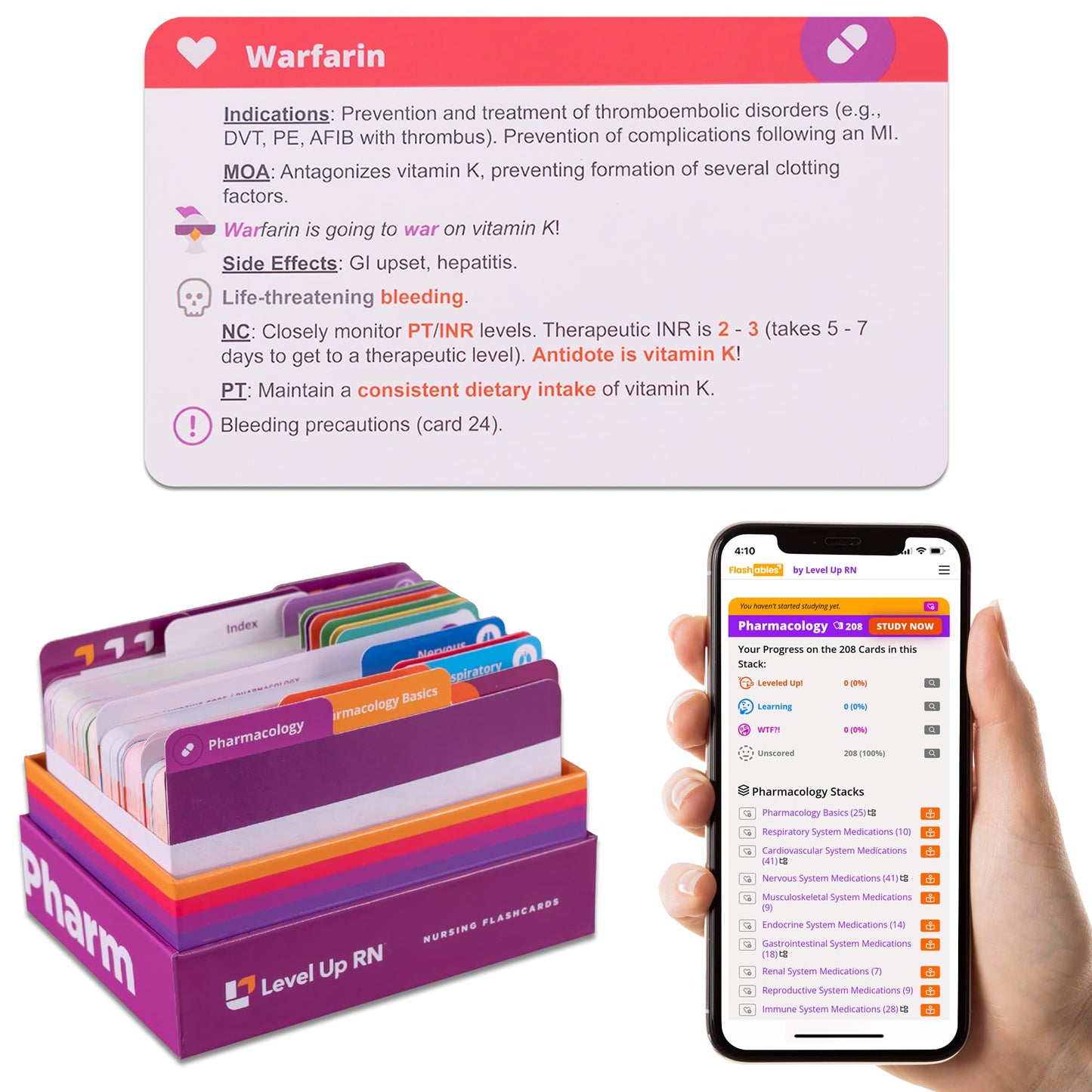Pharmacology Flash Cards – No Fluff – Nursing School Essentials for Students – 2025-2026 NCLEX ATI HESI Review LPN RN Flash Cards (223 Cards)