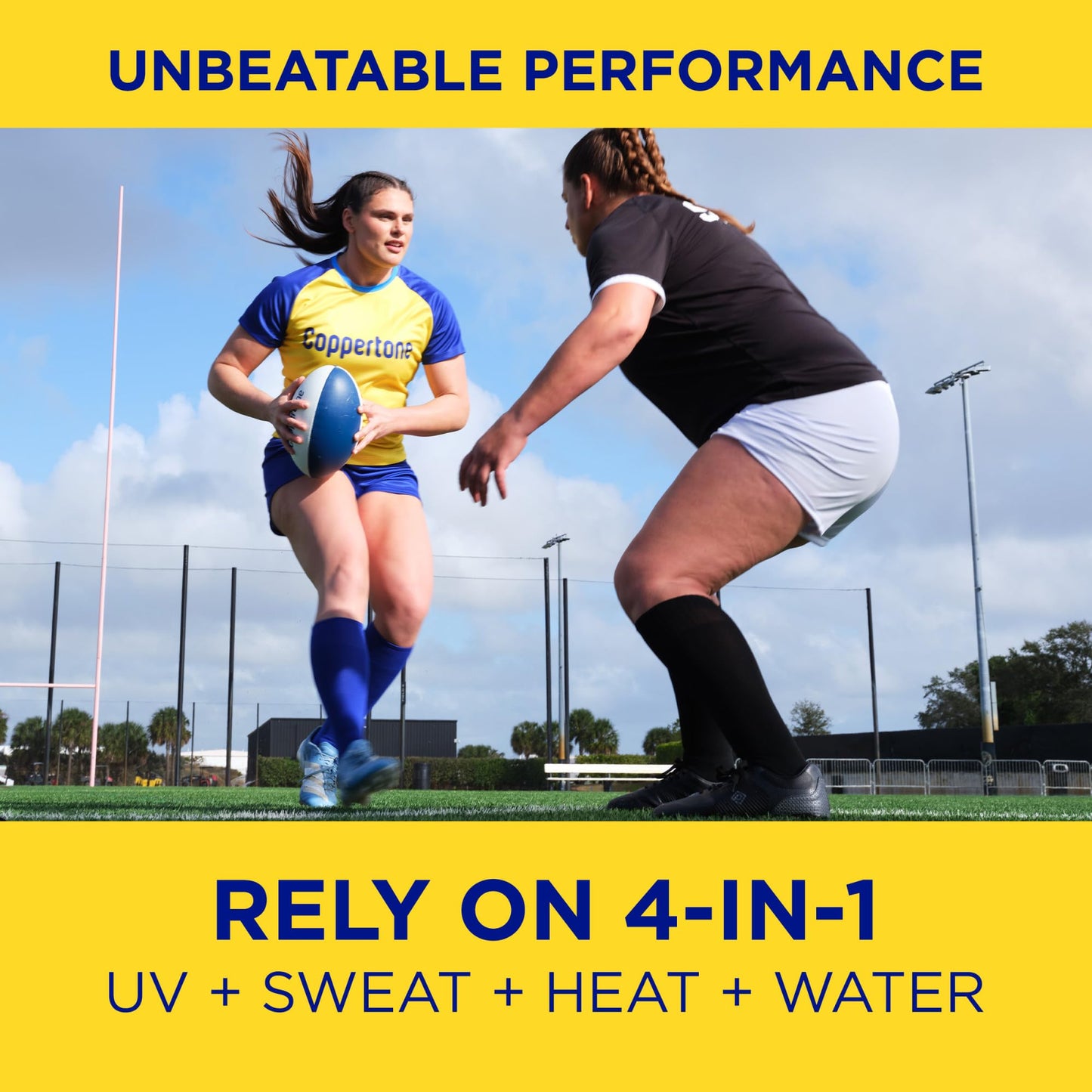 Coppertone Sport SPF 50 Sunscreen Spray, Sweat & Water Resistant, Oxybenzone-Free, Lightweight Sunblock, 5.5oz, Pack of 3