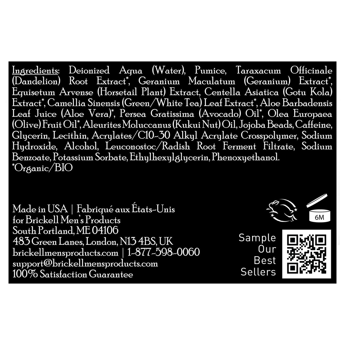 Brickell Men’s Renewing Face Scrub – Natural Exfoliating Facial Scrub with Jojoba, Coffee & Pumice, 4 oz, Scented