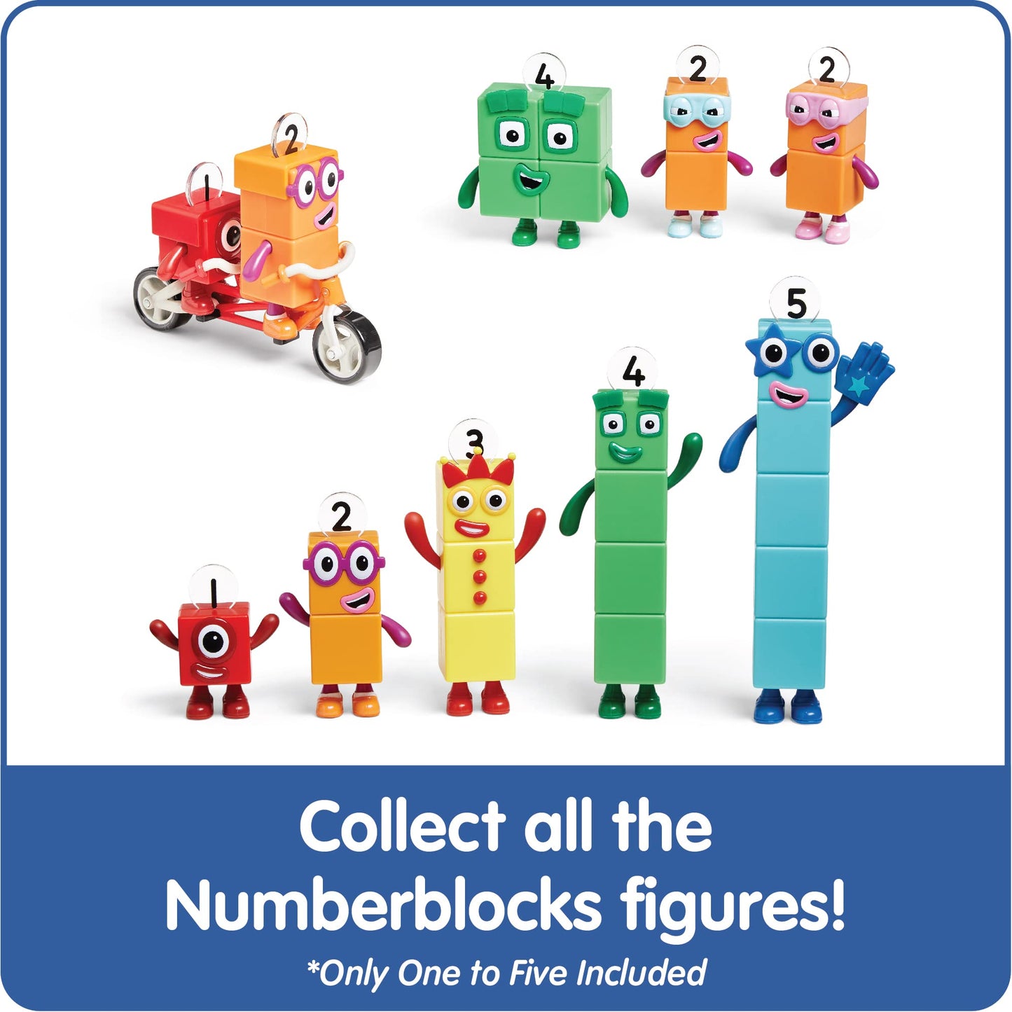 hand2mind Numberblocks Friends 1–5 Action Figure Set – Counting Blocks Toy Figures & Playsets for Toddlers, Educational Math Toys, Birthday Gifts