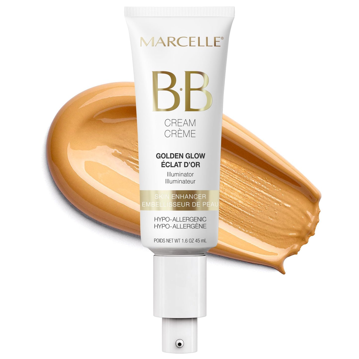 Marcelle BB Cream Golden Glow – Universal Tinted Moisturizer & Skin Enhancer, Illuminating Beauty Balm, Non-Comedogenic, Paraben & Oil-Free, 1.5 fl oz