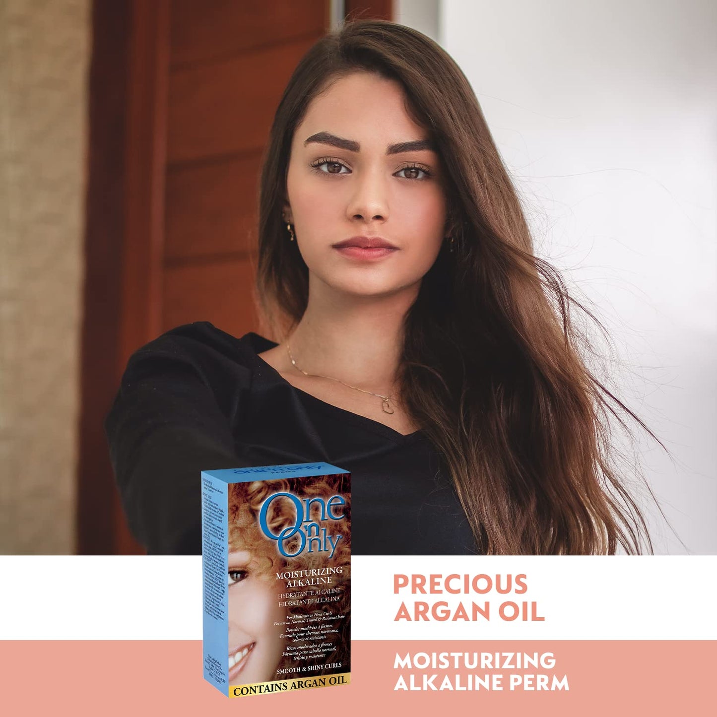 One 'n Only Moisturizing Alkaline Perm with Argan Oil | Moderate to Firm True-to-Rod Curls | Fresh Scent, Shiny & Manageable Hair