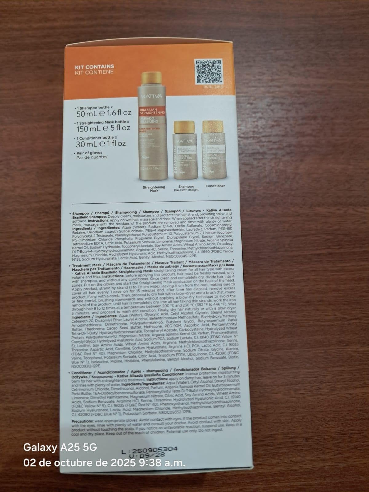 Kativa Brazilian Straightening Kit Pack of 2 – 12 Weeks Professional Hair Straightening with Argan Oil, Shea Butter, Keratin & Amino Acids