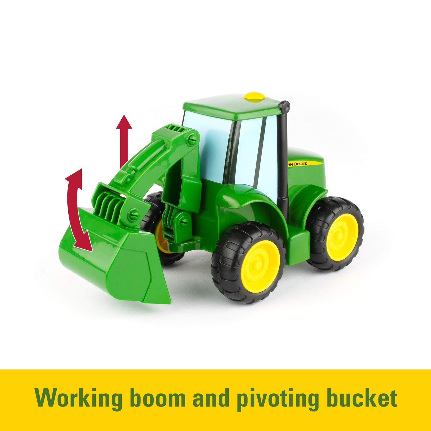 TOMY John Deere Lights & Sounds Farmin' Friends Hauling Set with Truck & Backhoe Tractor Toy for Indoor & Outdoor Play, Ages 18+ Months