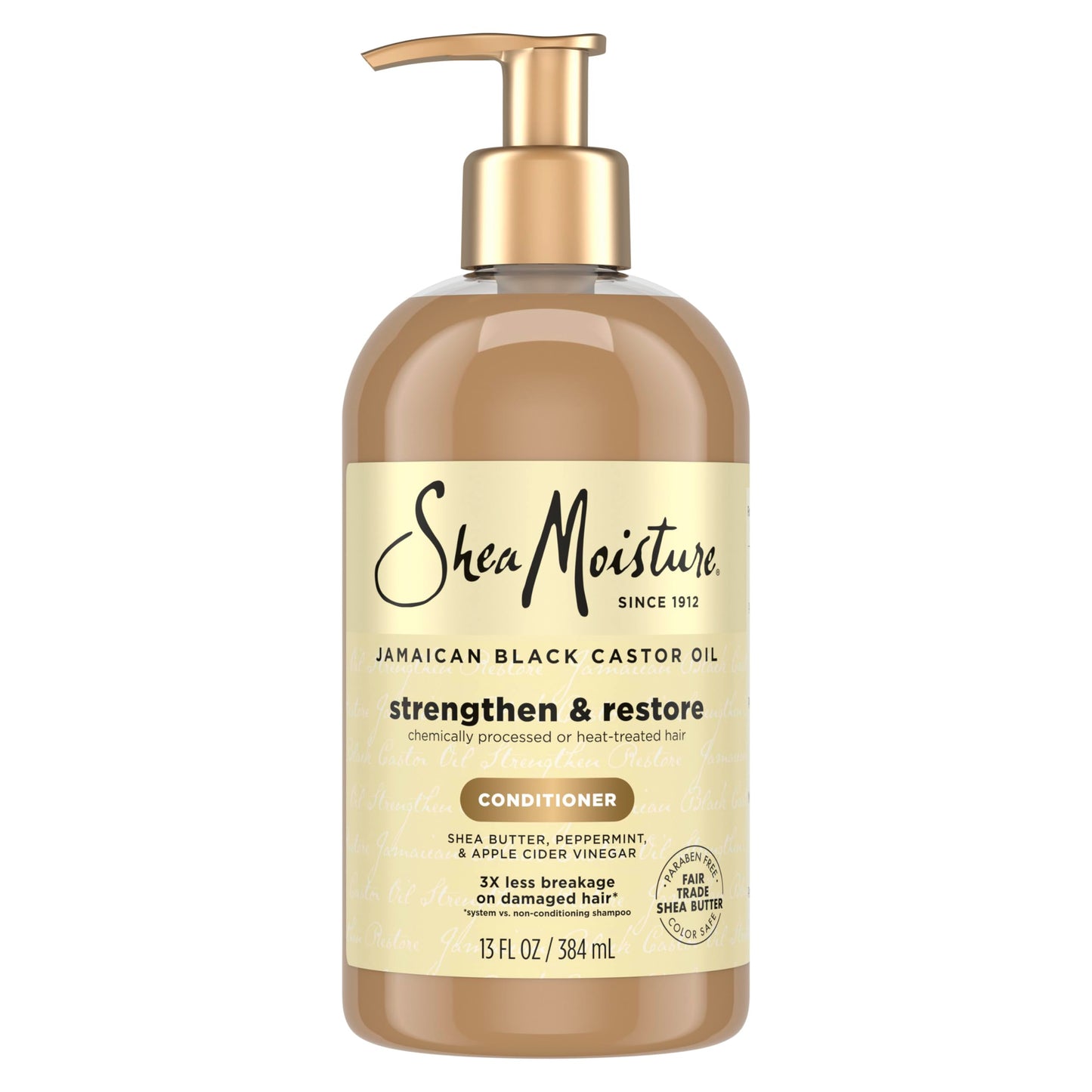 SheaMoisture Jamaican Black Castor Oil Conditioner with Shea Butter, Peppermint & Apple Cider Vinegar – Smooth & Nourish Hair, 13 oz