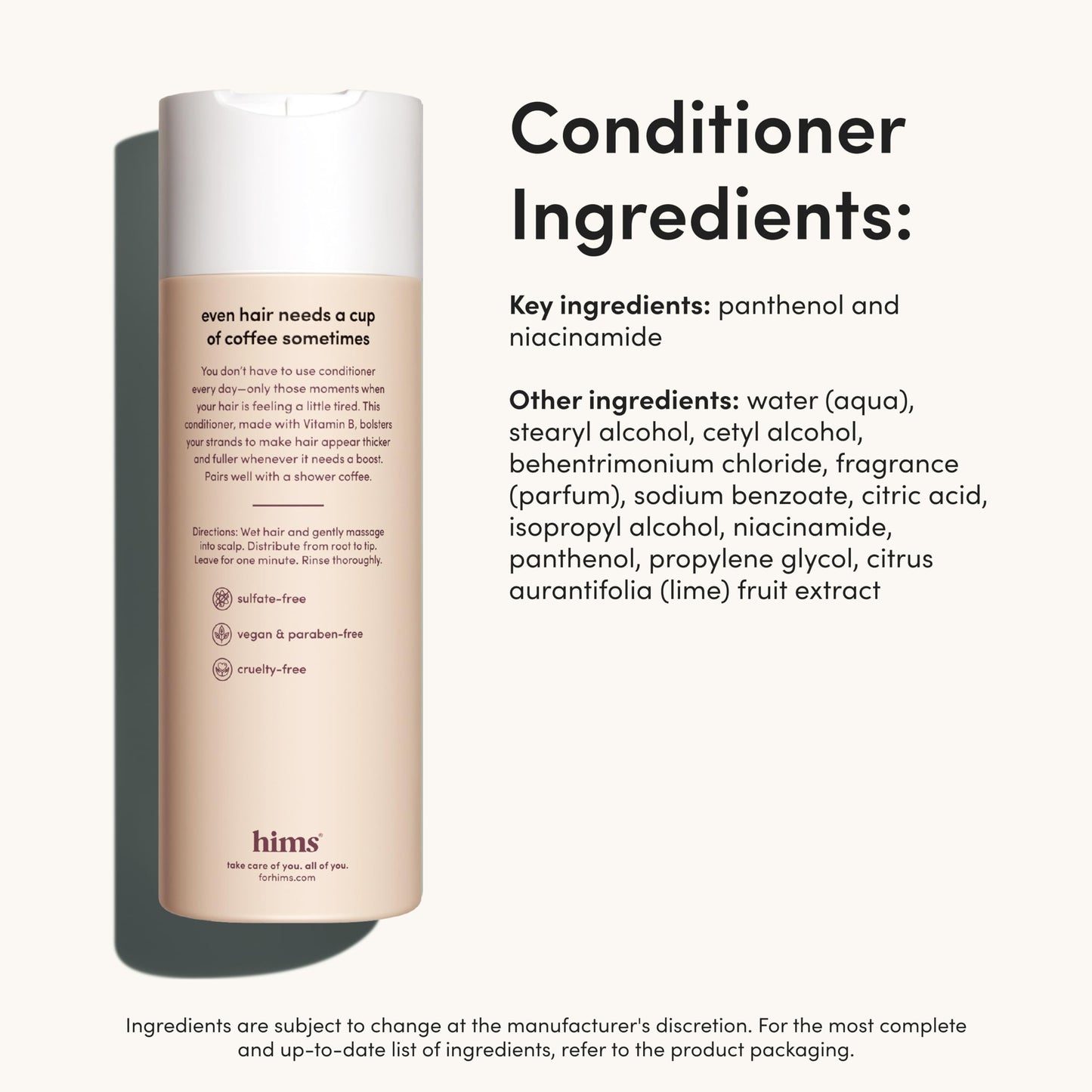 hims Thick Fix Shampoo & Conditioner Set – Saw Palmetto for Hair Growth & Thickening – Scalp Cleanser – Vegan, Sulfate-Free, Cruelty-Free, 6.4 fl oz