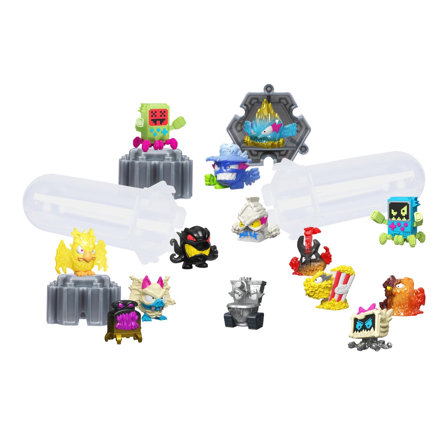 MRBEAST LAB Swarms Series 3 Hyper Fusion 14-Pack Micro Beasts with Stickers & Fusion Caps to Build Your Own Milk Bones