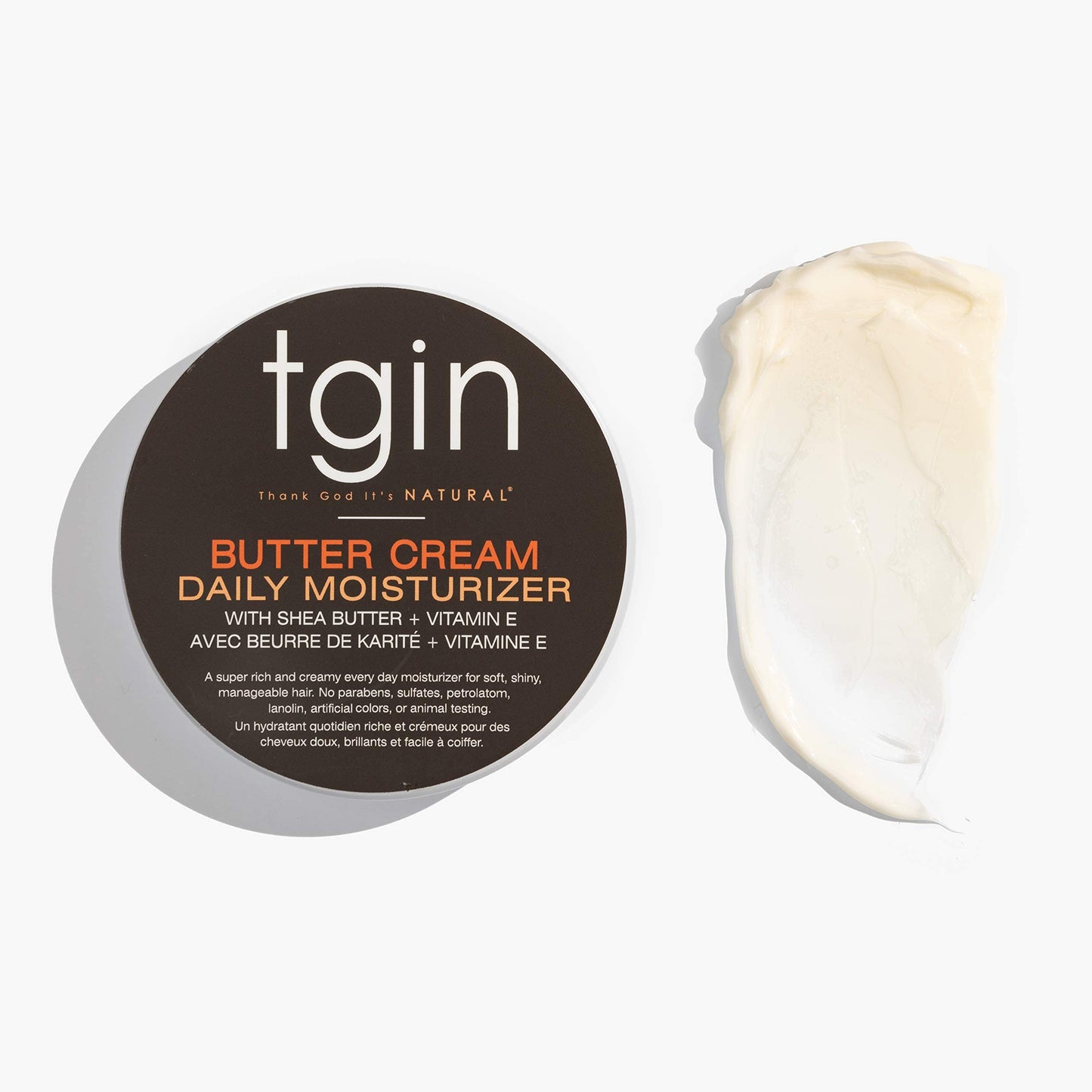 tgin Butter Cream Daily Moisturizer for Curly, Coily and Wavy Hair, Rich Moisture for Dry Hair and Defined Curls, 12 oz