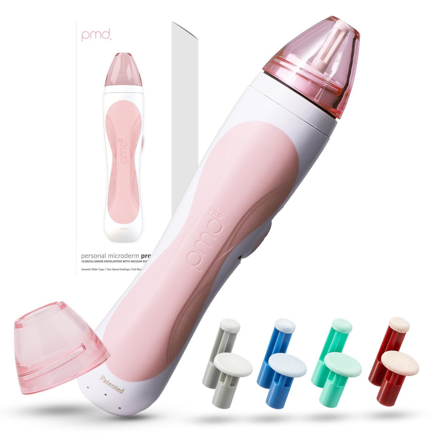 PMD Personal Microderm Pro - At-Home Microdermabrasion Machine with Kit for Face & Body -5 Piece set(Pack of 1), Blush