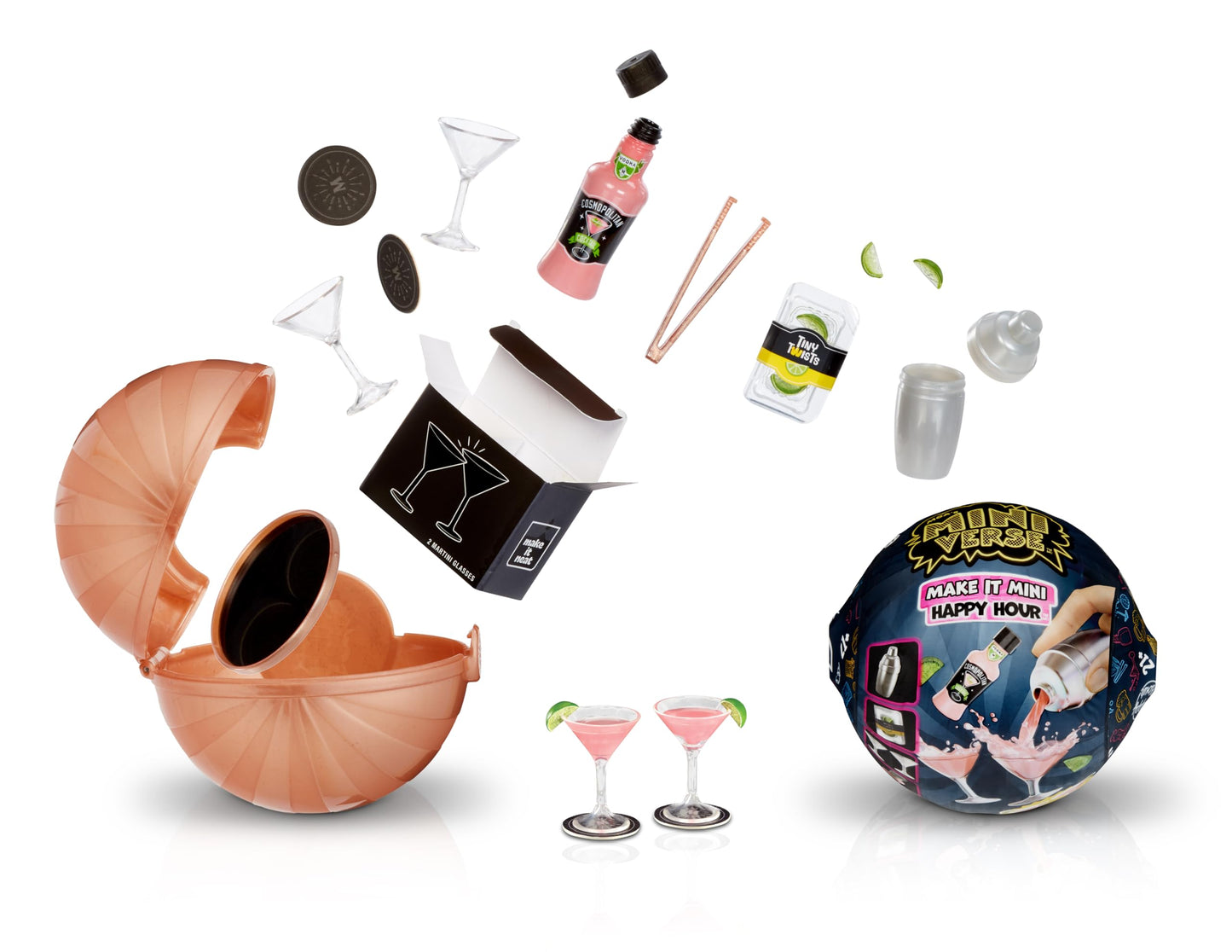 MGA's Miniverse Make It Mini Happy Hour Mini Collectibles, Blind Packaging, DIY, Resin Play, Replica Cocktails, NOT Edible, Collectors, 21+