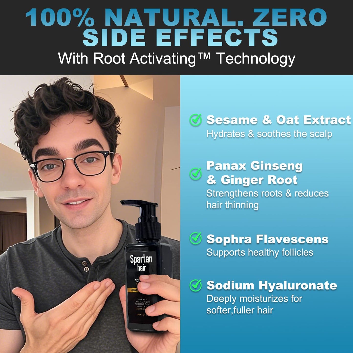 Root Activator Shampoo for Men -Strengthening & Smoothing Restoring System for Gray Hair, Thinning Hair - Men & Women 5.07 fl oz / 150 mL