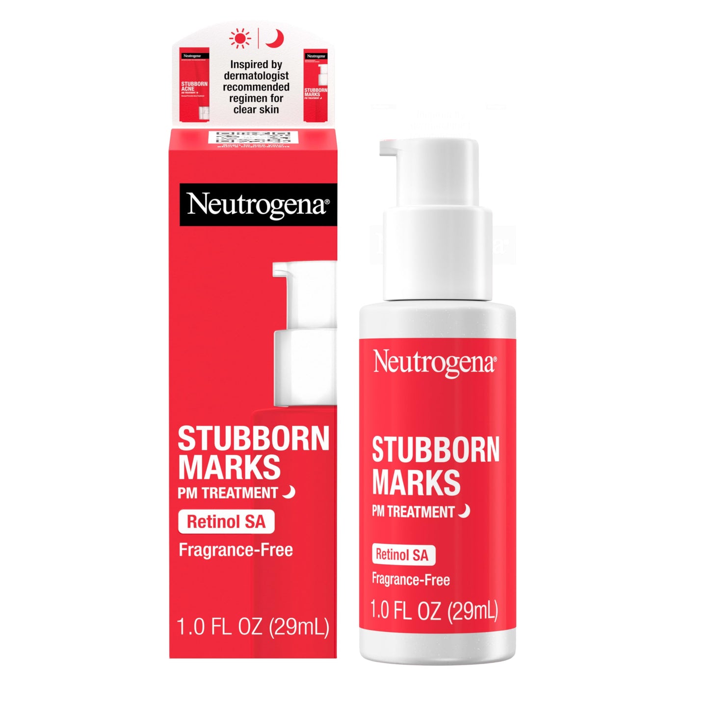 Neutrogena Retinol SA PM Treatment for Stubborn Marks – Exfoliates & Helps Fade Post-Acne Marks, Uneven Skin Tone, Unscented, 1 oz