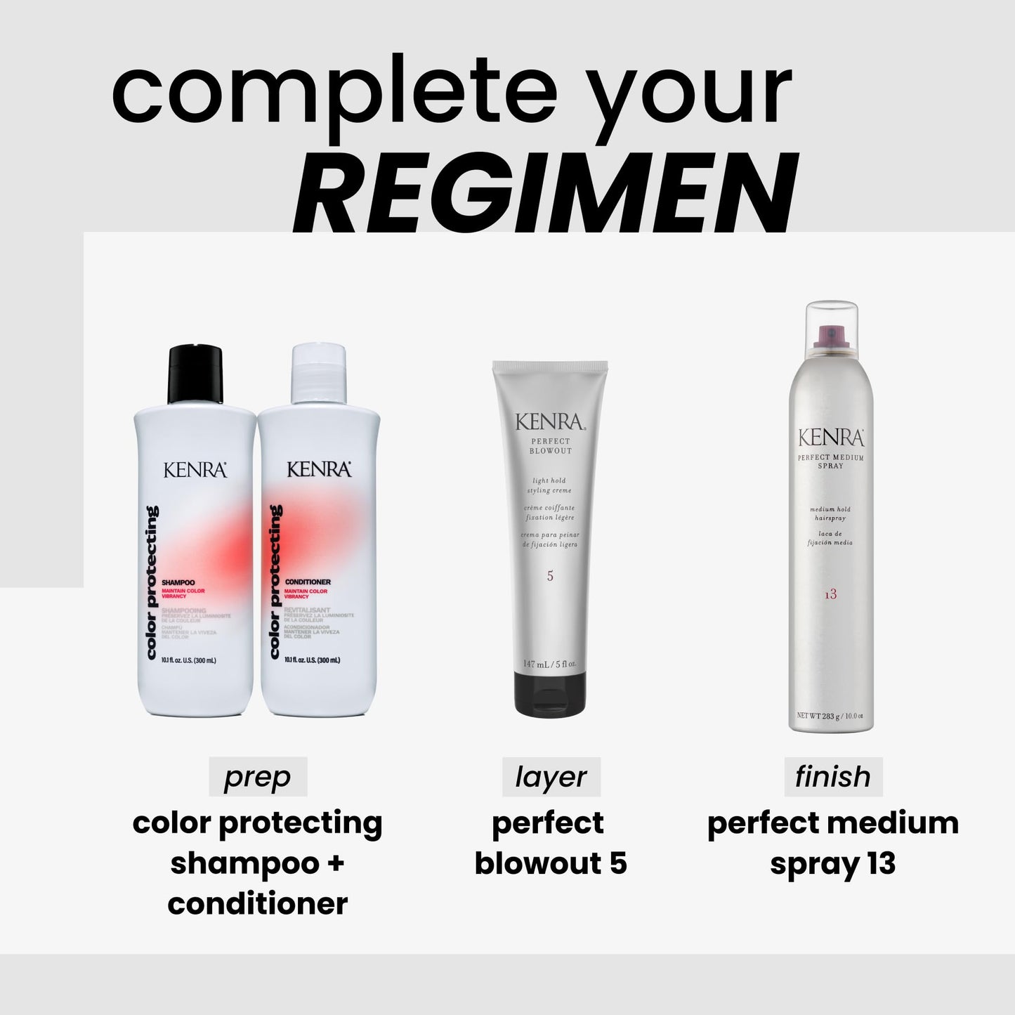 Kenra Professional Perfect Medium Spray 13 | 50% More | Medium Hold Hairspray for All Hair Types | Fast-Drying, High Shine Finish, 10 oz