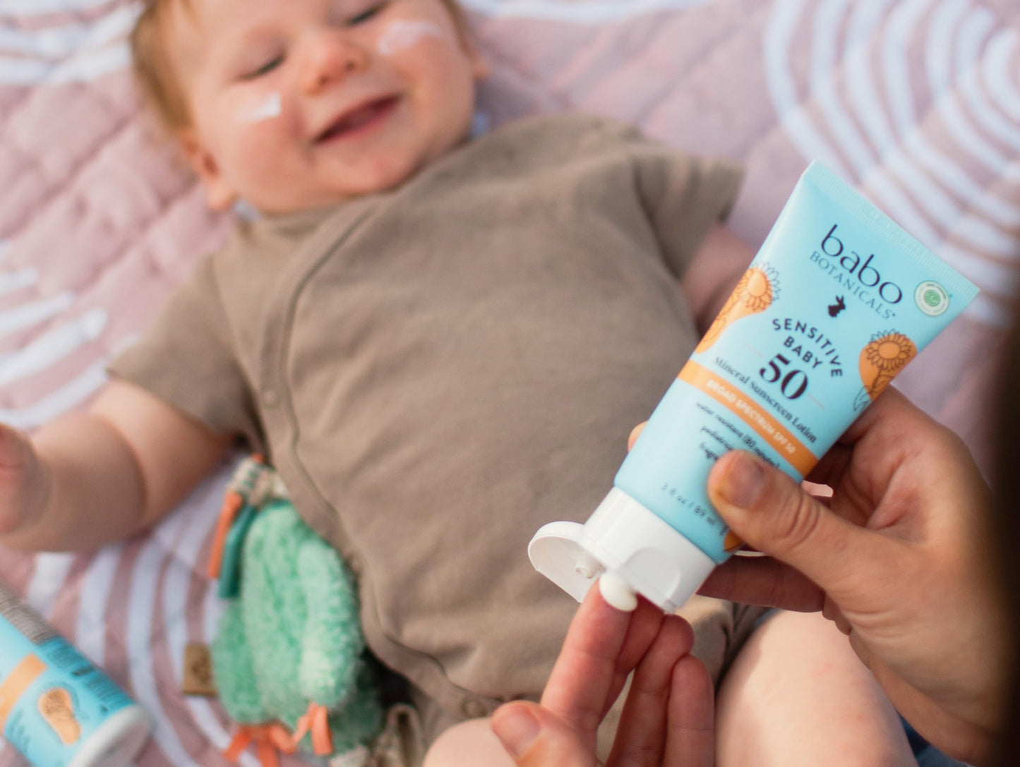 Babo Botanicals Baby Mineral Sunscreen SPF 50 – Natural Zinc Oxide, Fragrance-Free, Water-Resistant, Vegan Sunblock for Sensitive Skin, Kids & Babies