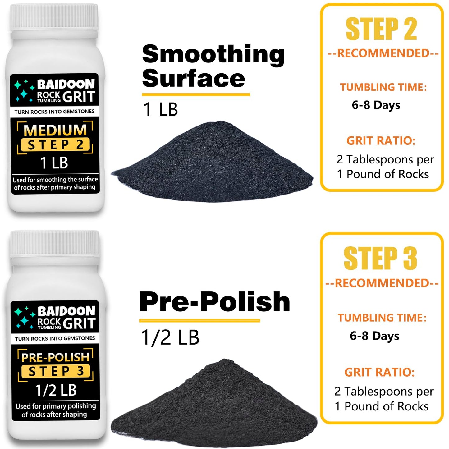 6-in-1 Rock Tumbler Kit – 4-Step Grit, Ceramic Refill, 9 Rocks, Polish & Accessories for Complete Rock Tumbling Fun