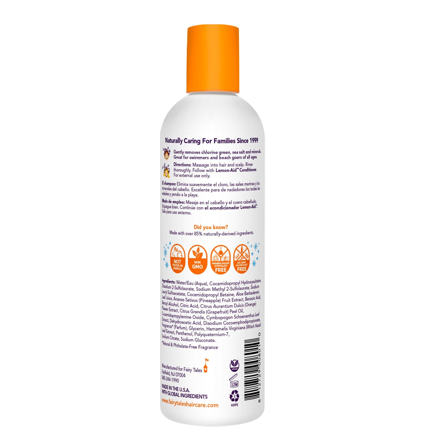 Fairy Tales Swim Shampoo for Kids - Chlorine Removal Shampoo Made with Natural Ingredients - No Parabens, Sulfates or Dyes - 12 oz, Made in USA